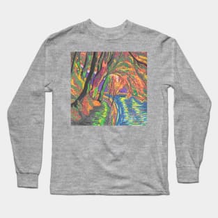 Colorful Forest Stream Long Sleeve T-Shirt